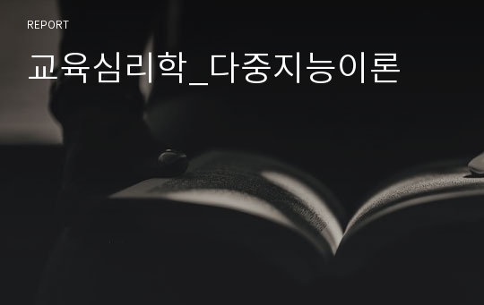 교육심리학_다중지능이론