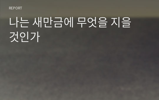 나는 새만금에 무엇을 지을 것인가