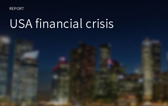 USA financial crisis