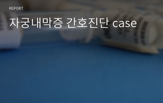 자궁내막증 간호진단 case