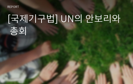 [국제기구법] UN의 안보리와 총회