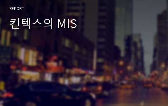 킨텍스의 MIS