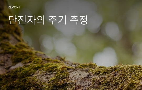 단진자의 주기 측정