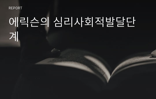 에릭슨의 심리사회적발달단계