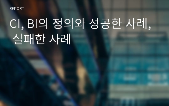 CI, BI의 정의와 성공한 사례, 실패한 사례