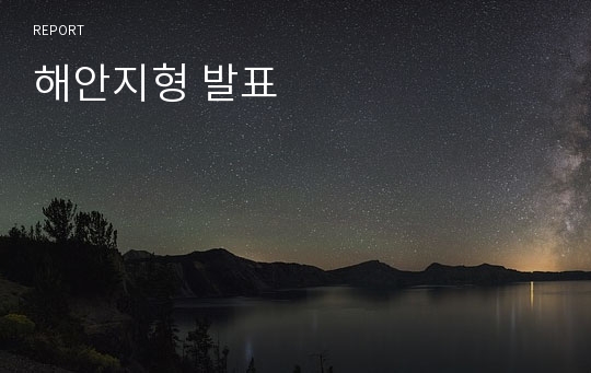 해안지형 발표