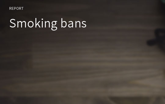 Smoking bans