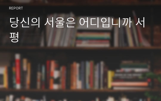 당신의 서울은 어디입니까 서평