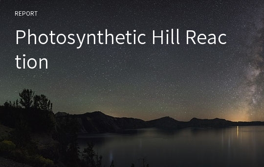 Photosynthetic Hill Reaction