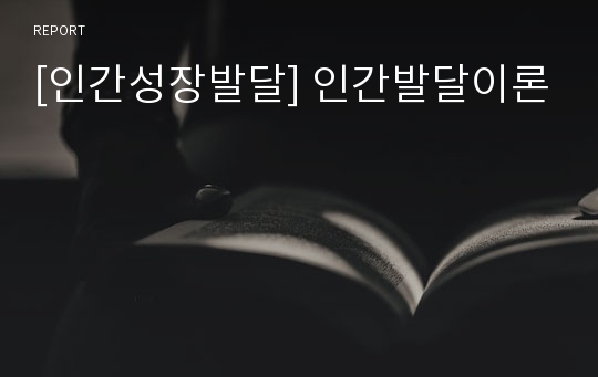 [인간성장발달] 인간발달이론