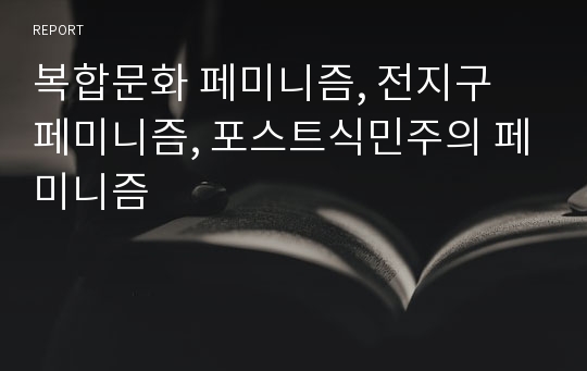 복합문화 페미니즘, 전지구 페미니즘, 포스트식민주의 페미니즘