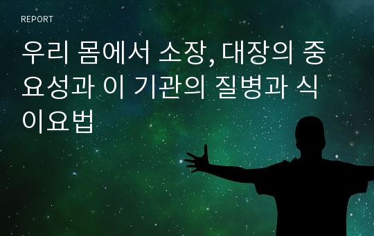 우리 몸에서 소장, 대장의 중요성과 이 기관의 질병과 식이요법