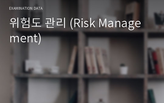 위험도 관리 (Risk Management)