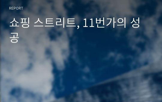 쇼핑 스트리트, 11번가의 성공