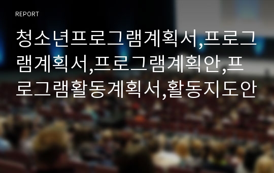 청소년프로그램계획서,프로그램계획서,프로그램계획안,프로그램활동계획서,활동지도안