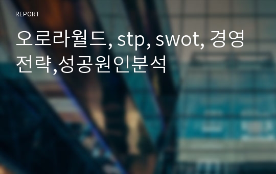 오로라월드, stp, swot, 경영전략,성공원인분석