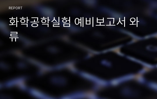 화학공학실험 예비보고서 와류