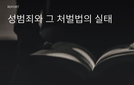 성범죄와 그 처벌법의 실태