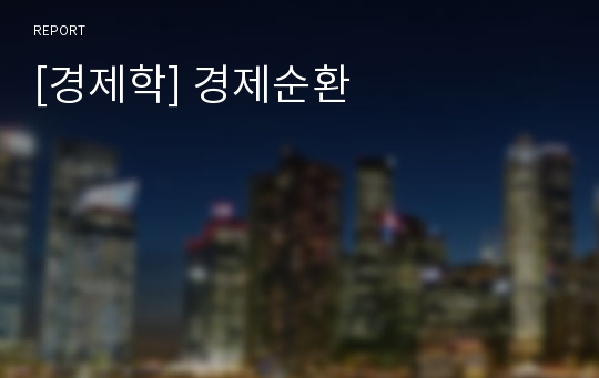 [경제학] 경제순환