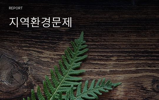 지역환경문제