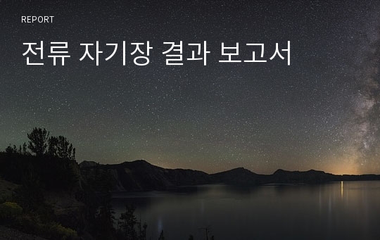 전류 자기장 결과 보고서