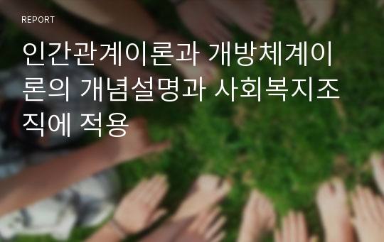 인간관계이론과 개방체계이론의 개념설명과 사회복지조직에 적용