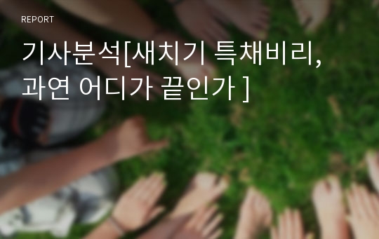 기사분석[새치기 특채비리, 과연 어디가 끝인가 ]