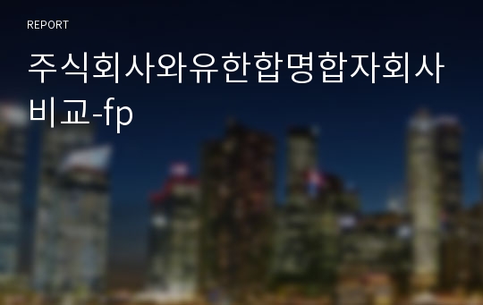 주식회사와유한합명합자회사비교-fp