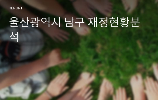 울산광역시 남구 재정현황분석