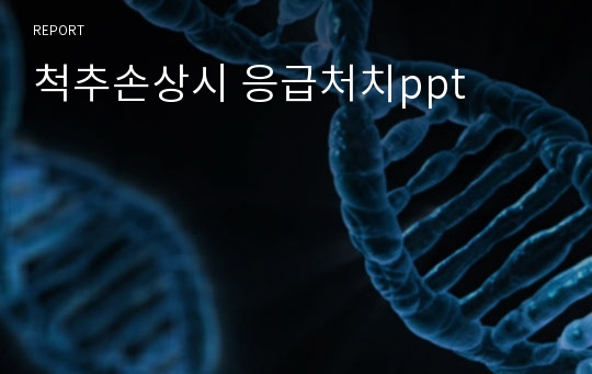 척추손상시 응급처치ppt