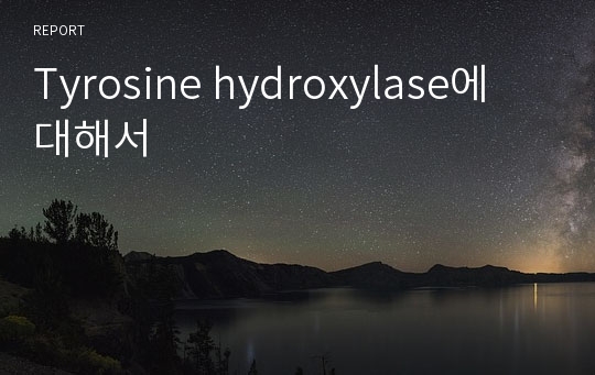 Tyrosine hydroxylase에 대해서