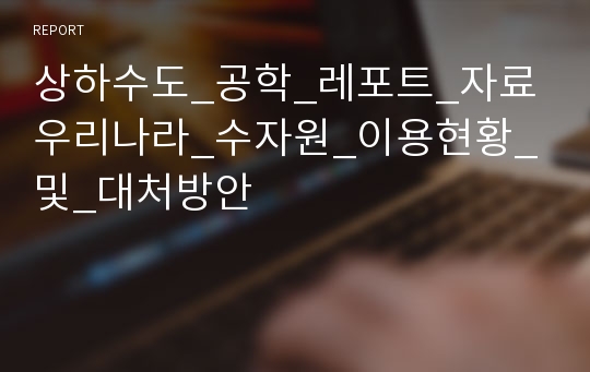 상하수도_공학_레포트_자료우리나라_수자원_이용현황_및_대처방안