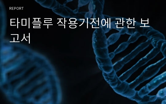 타미플루 작용기전에 관한 보고서