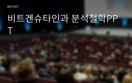 비트겐슈타인과 분석철학PPT