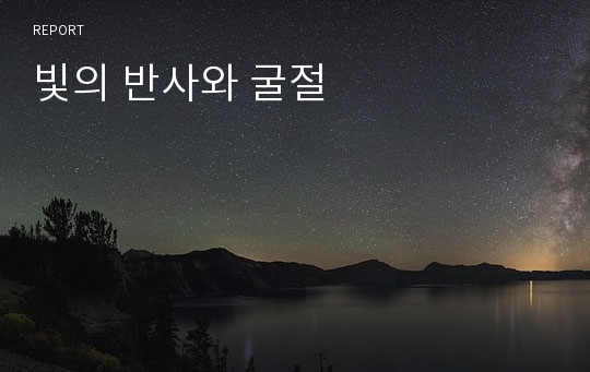 빛의 반사와 굴절