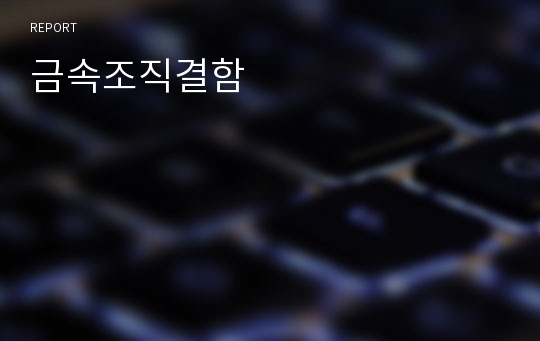 금속조직결함