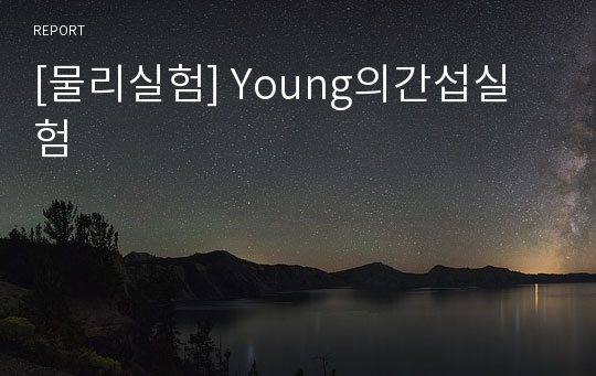 [물리실험] Young의간섭실험