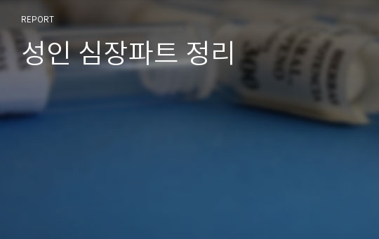 성인 심장파트 정리