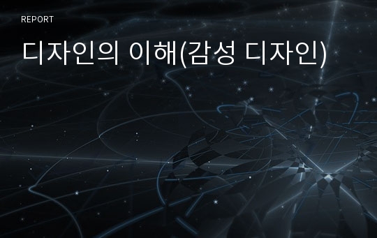 디자인의 이해(감성 디자인)