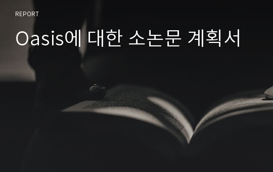 Oasis에 대한 소논문 계획서