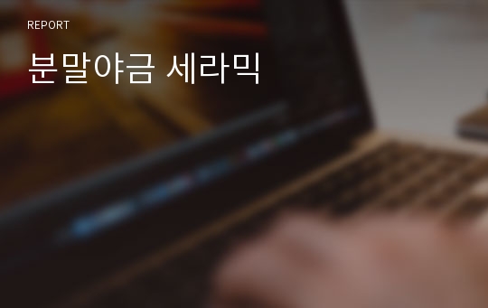 분말야금 세라믹