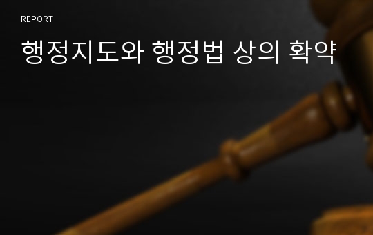 행정지도와 행정법 상의 확약