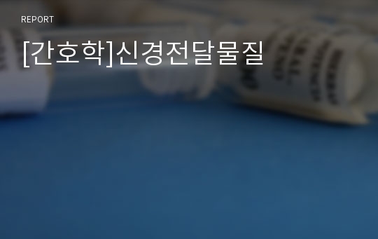 [간호학]신경전달물질