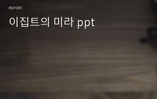 이집트의 미라 ppt