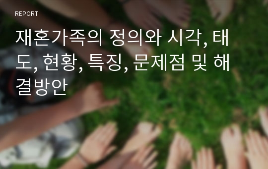 재혼가족의 정의와 시각, 태도, 현황, 특징, 문제점 및 해결방안