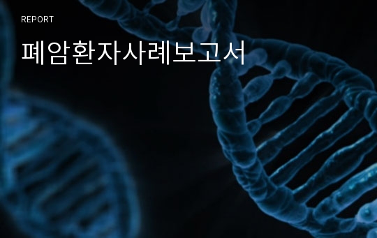 폐암환자사례보고서