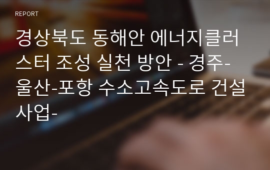 경상북도 동해안 에너지클러스터 조성 실천 방안 - 경주-울산-포항 수소고속도로 건설사업-