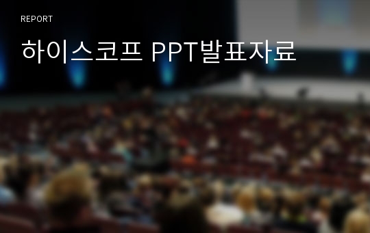 하이스코프 PPT발표자료