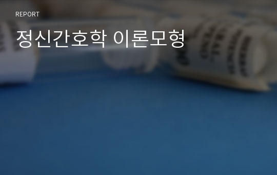 정신간호학 이론모형