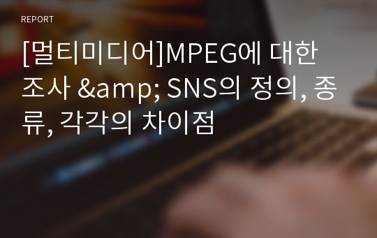 [멀티미디어]MPEG에 대한 조사 &amp; SNS의 정의, 종류, 각각의 차이점